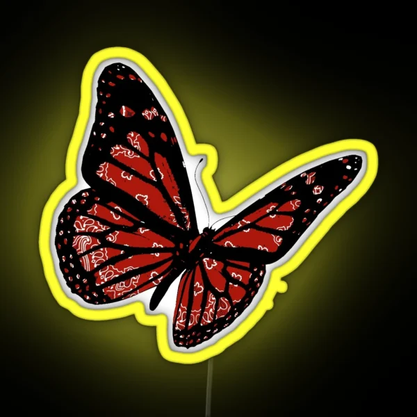 Paisley Butterfly RGB Neon Sign