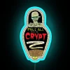 Vibrant Crypt-Infused Neon Sign Illuminates Space with Pale Ale Theme