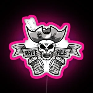 Pale Ale Pirate White RGB Neon Sign