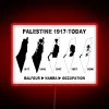 Protest Israeli occupation with vibrant RGB Palestine map awareness sign