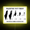 Palestinian Rights Awareness LED Sign Exposing 1917 Israeli Territorial Exploitation