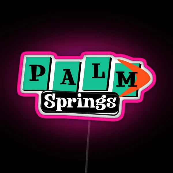 Palm Springs Vintage Sign RGB Neon Sign