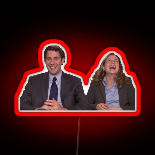 Pam And Jim Halpert Led RGB Neon Sign