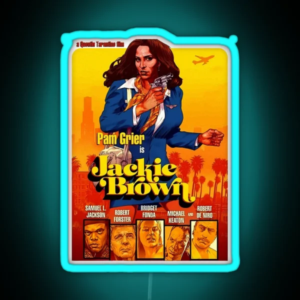Pam Grier Jackie Brown Original Rare And Genuine Film RGB Neon Sign
