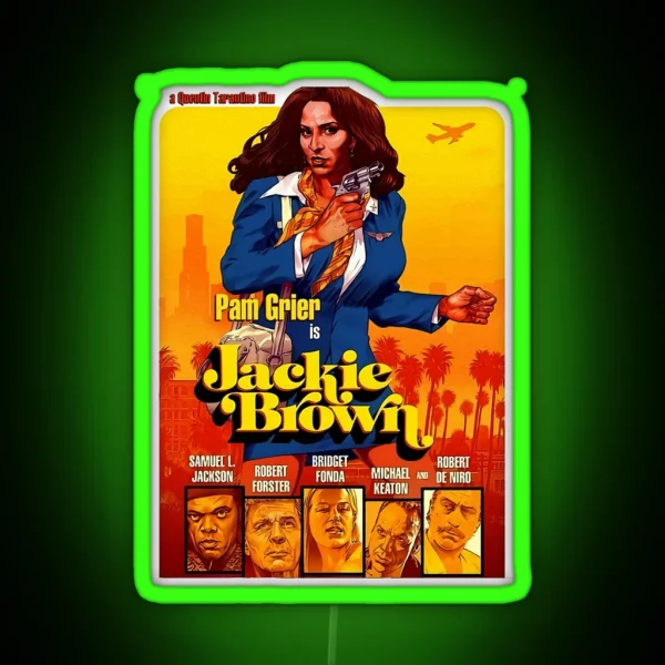 Pam Grier Jackie Brown Original Rare And Genuine Film RGB Neon Sign