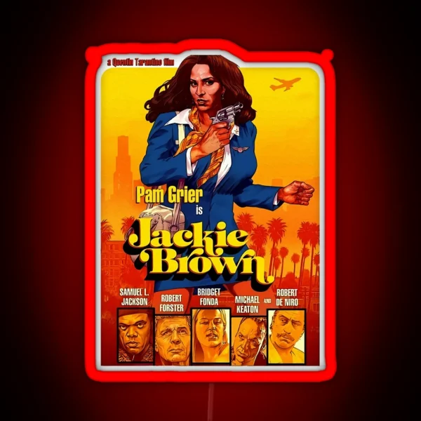 Pam Grier Jackie Brown Original Rare And Genuine Film RGB Neon Sign