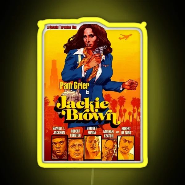 Pam Grier Jackie Brown Original Rare And Genuine Film RGB Neon Sign
