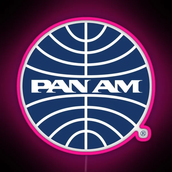 Pan Am Mid 1950s Globe Inverted RGB Neon Sign