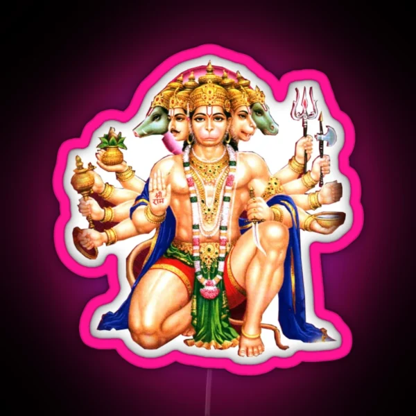 Panchmukhi Hanuman Ji RGB Neon Sign