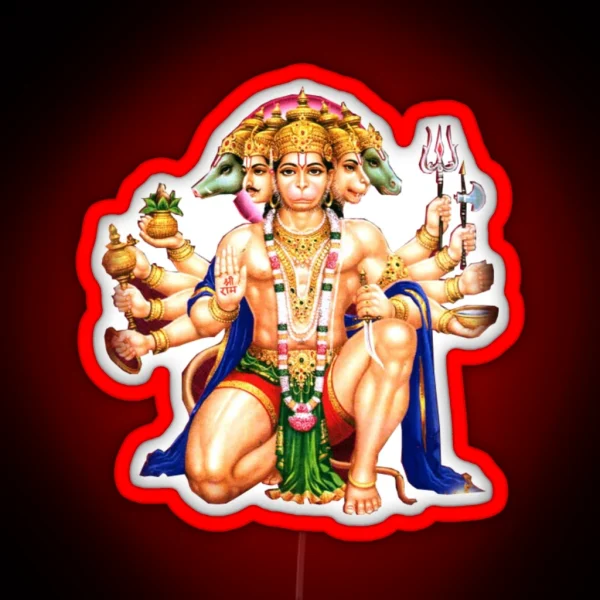 Panchmukhi Hanuman Ji RGB Neon Sign