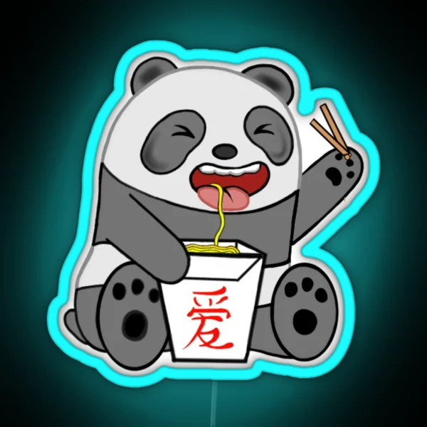 Panda Noodles RGB Neon Sign