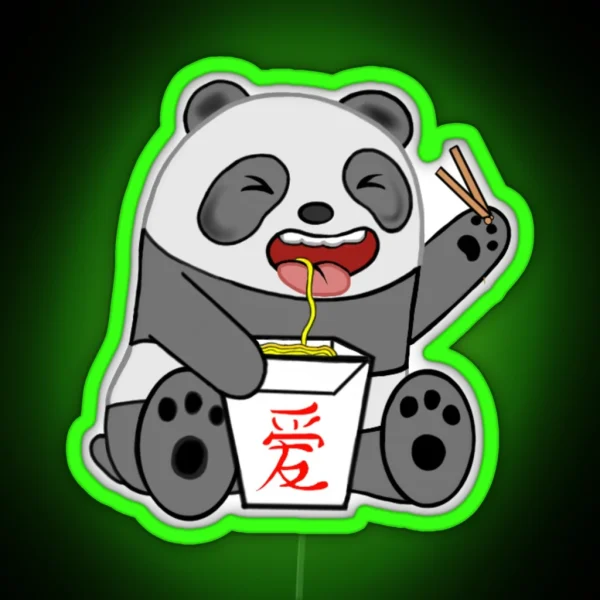 Panda Noodles RGB Neon Sign