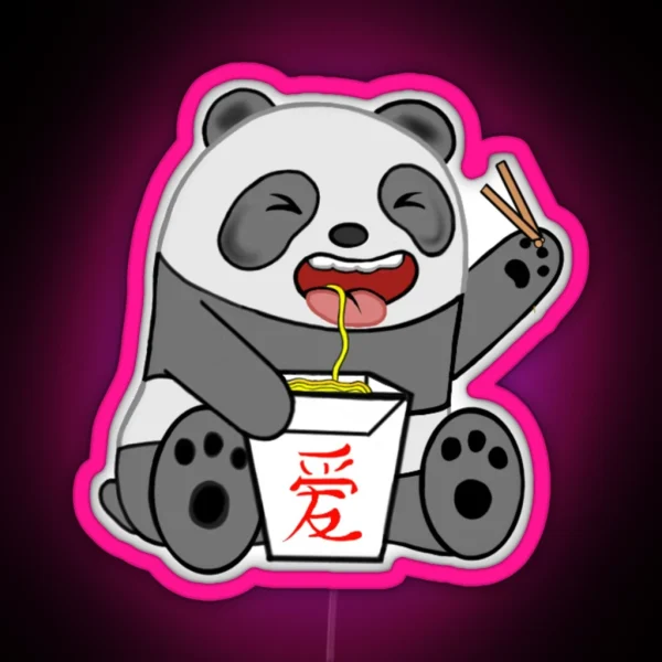 Panda Noodles RGB Neon Sign