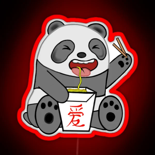 Panda Noodles RGB Neon Sign