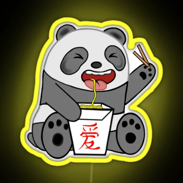 Panda Noodles RGB Neon Sign