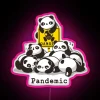 Vibrant RGB Panda Neon Sign for COVID Friendly Office Decorations