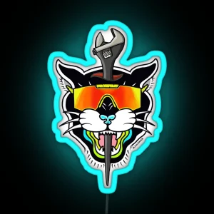 Panther Spud Wrench RGB Neon Sign