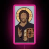 Vibrant high-definition RGB neon digital art display for home decor.
