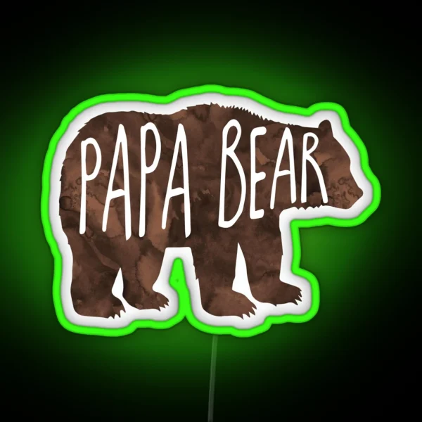 Papa Bear RGB Neon Sign