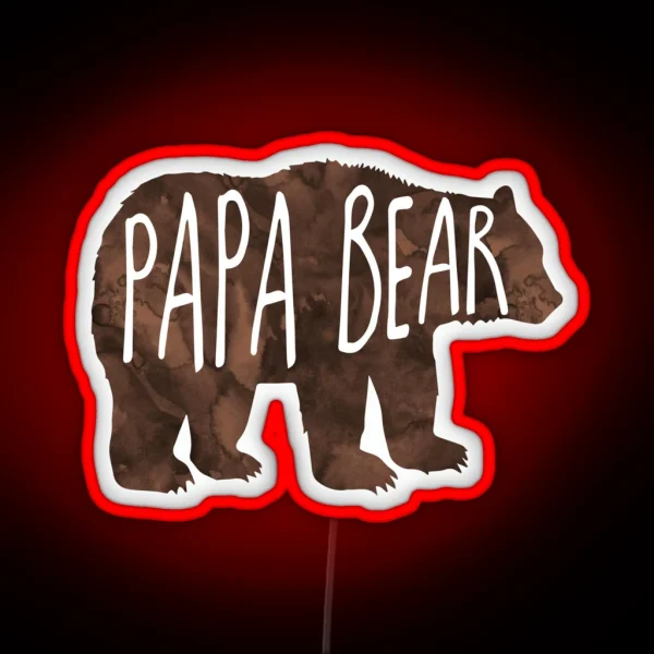 Papa Bear RGB Neon Sign