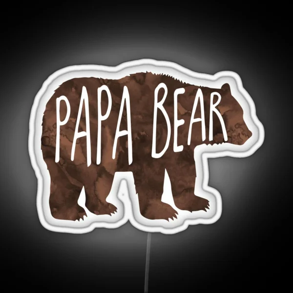 Papa Bear RGB Neon Sign