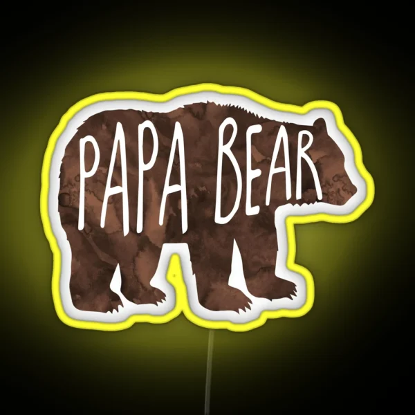 Papa Bear RGB Neon Sign