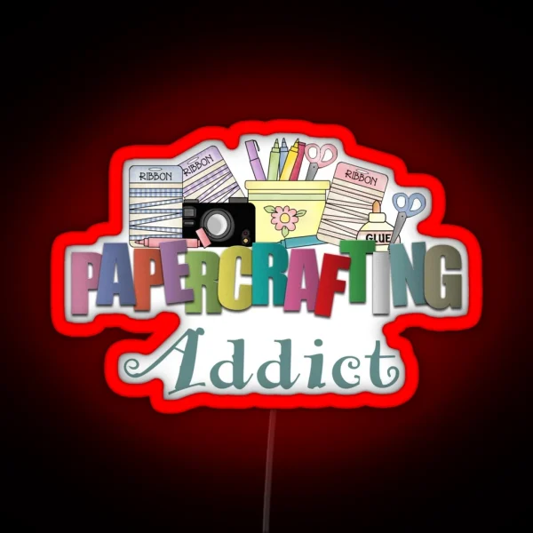 Paper Crafting Addict RGB Neon Sign