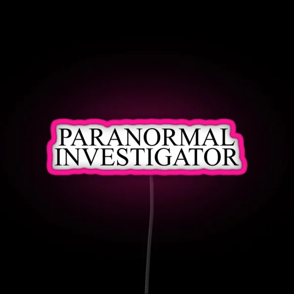 Paranormal Investigator RGB Neon Sign