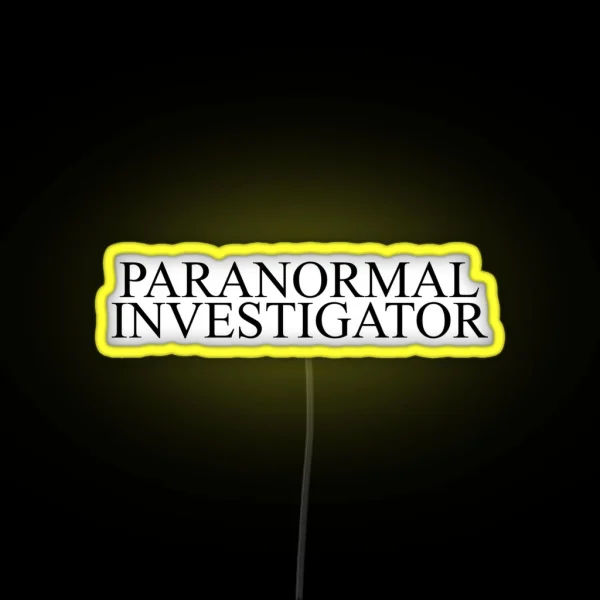 Paranormal Investigator RGB Neon Sign