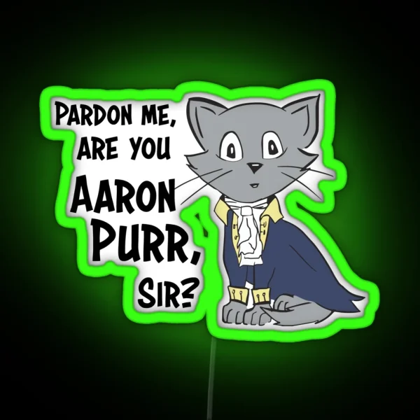 Pardon Me Are You Aaron Purr Sir RGB Neon Sign