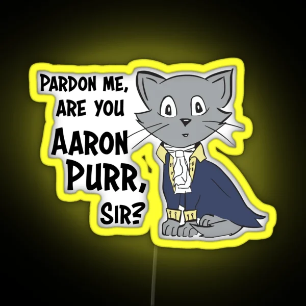 Pardon Me Are You Aaron Purr Sir RGB Neon Sign