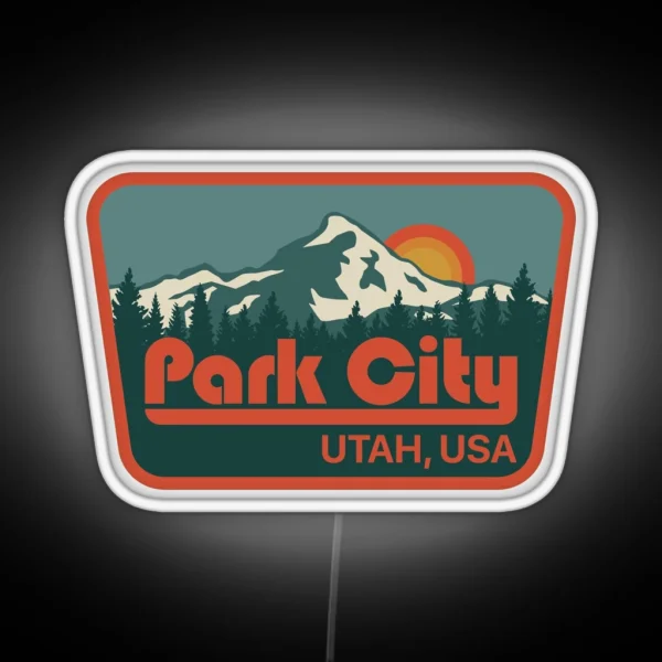 Park City Utah Winter Resort RGB Neon Sign