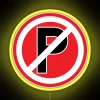 Neon Park Prohibition Signs with RGB LED Digit Display Option