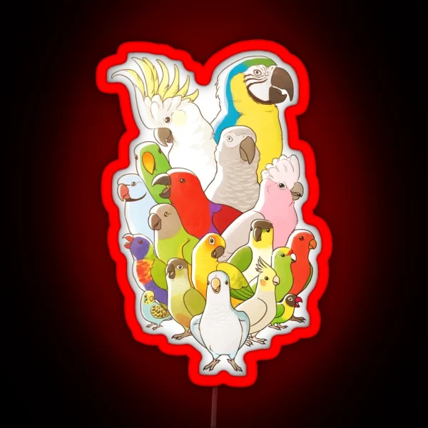 Parrot Party RGB Neon Sign