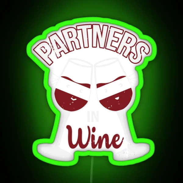 Partners In Wine Wine Drinker RGB Neon Sign