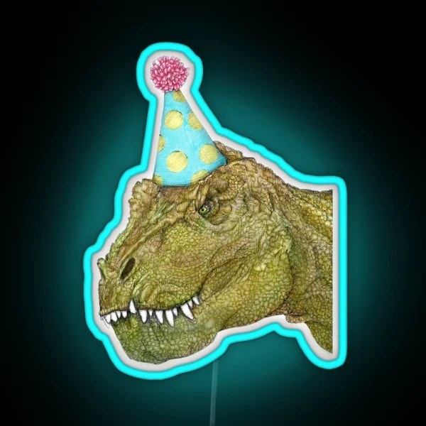 Party Dinosaur RGB Neon Sign