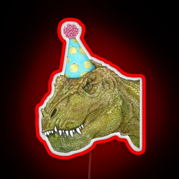 Party Dinosaur RGB Neon Sign