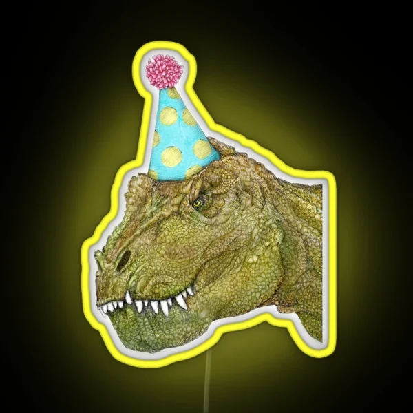Party Dinosaur RGB Neon Sign
