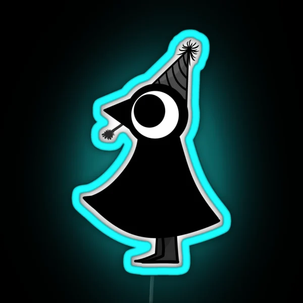 Partying Crow RGB Neon Sign