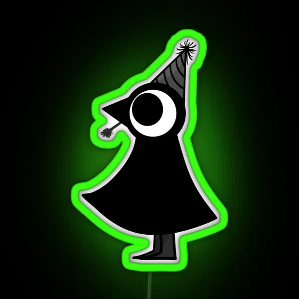 Partying Crow RGB Neon Sign