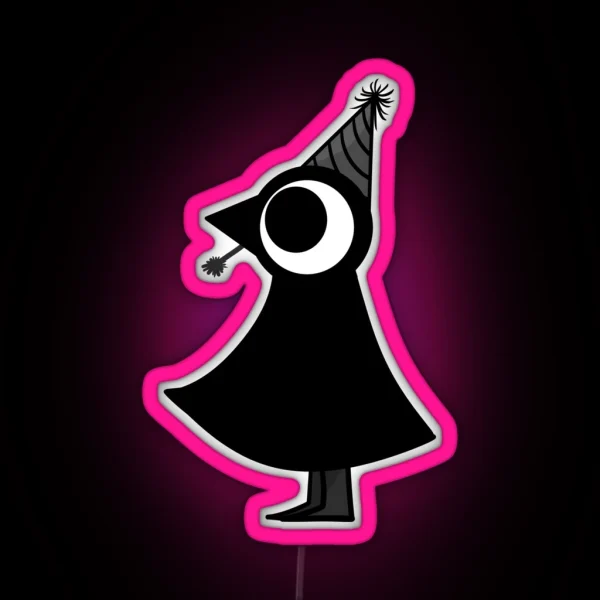 Partying Crow RGB Neon Sign