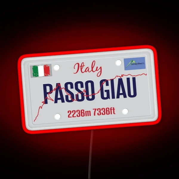 Pass Giau Passo Di Giau Dolomites Italy RGB Neon Sign