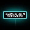 Retro-Style Passenger Warning Sign with Color-Changing LED Neon Light Strip