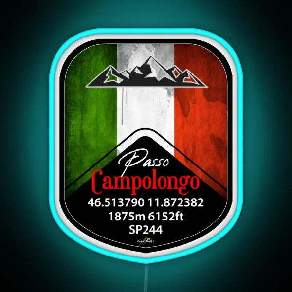 Passo Campolongo Dolomites Italy Led And Led RGB Neon Sign