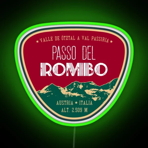 Passo Del Rombo Timmelsjoch Italy Austria Led Led RGB Neon Sign