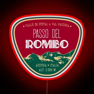 Passo Del Rombo Timmelsjoch Italy Austria Led Led RGB Neon Sign