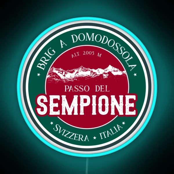 Passo Del Sempione Italy Switzerland Led Led RGB Neon Sign