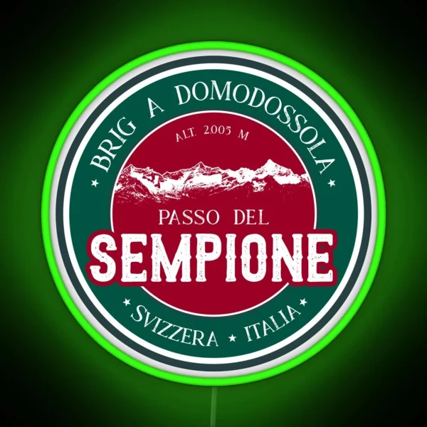 Passo Del Sempione Italy Switzerland Led Led RGB Neon Sign