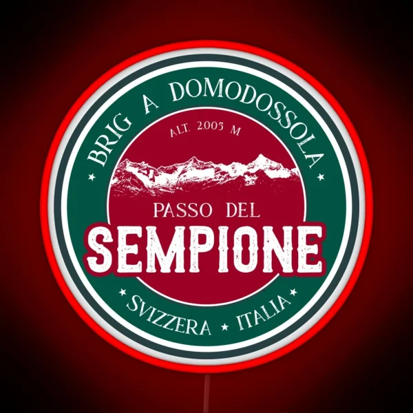 Passo Del Sempione Italy Switzerland Led Led RGB Neon Sign