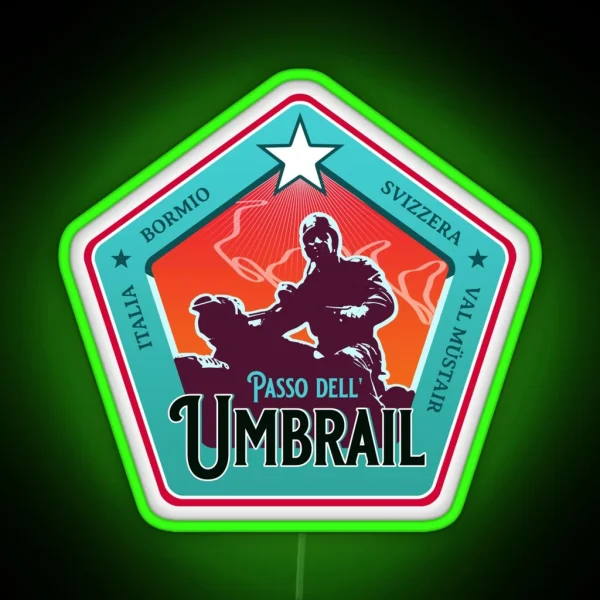 Passo Dell Umbrail Italy Switzerland Retro RGB Neon Sign